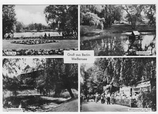 AK, Berlin Weißensee, vier Partien am Weißen See, 1962
