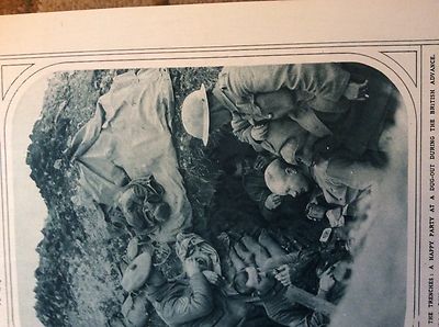 75-6 Ephemera Bild WW1 Bild 1916 Dinner Time Britische Gräben 