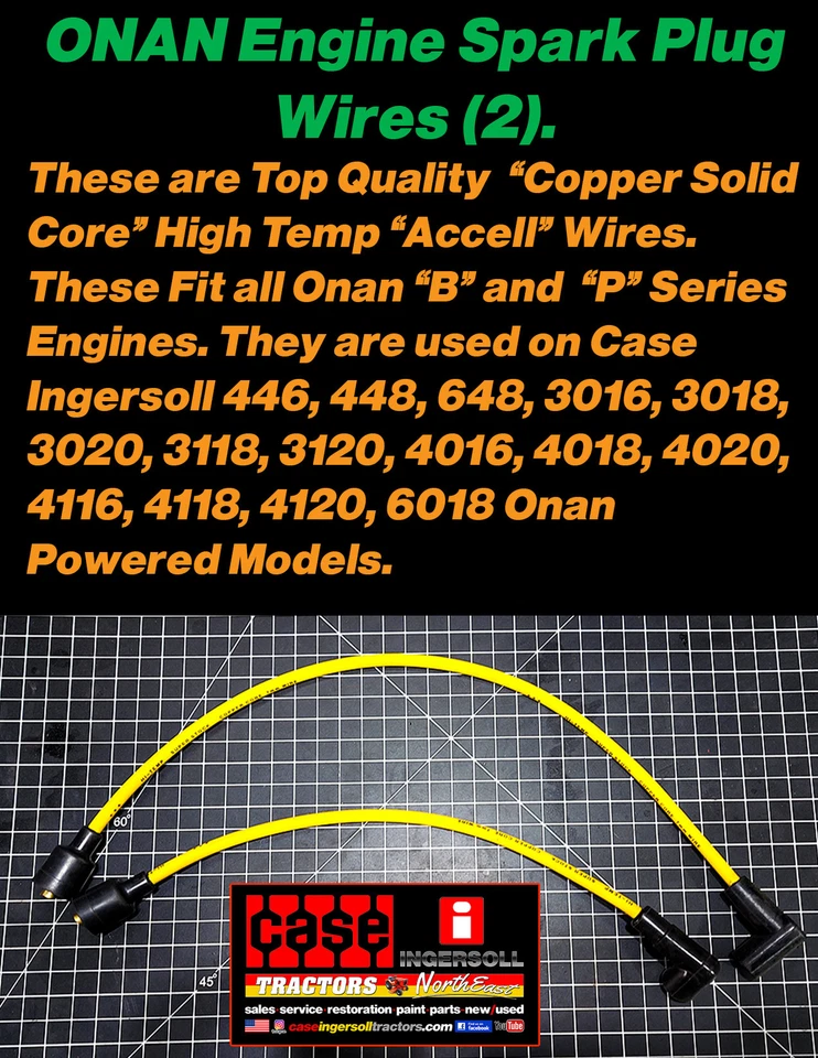 Conjunto de fios de vela de ignição Onan B-P 167-1602, 167-1615, C32299, C32298, C24955, - Imagem 2 de 4