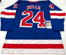 NEW YORK RANGERS JAY WELLS AUTOGRAPHED CUSTOM JERSEY JSA WITNESS COA 94 CUP!