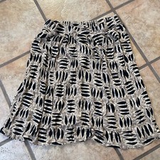 Fritzi California Vintage 90s flowy Skirt for women, brown  black size L