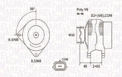 Original Magneti Marelli Generator 063731974010 for Renault