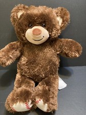 Build A Bear Workshop Brown Teddy Bear Baseball Feet Stuffed Animal Plush