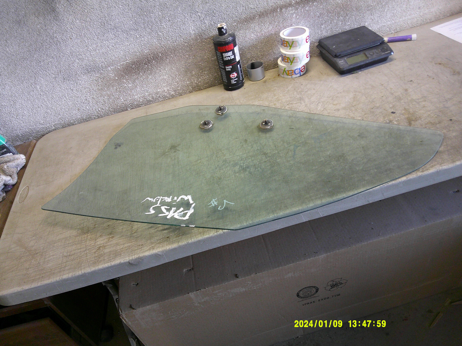 Passenger Door Glass #2 Chrysler Maserati TC 89 90 91