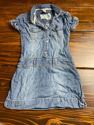 white christmas dresses STELLA MCCARTNEY Baby Girl's Folk Flower Embroidery Denim Dress main image 1