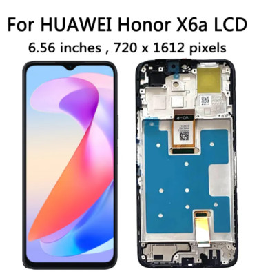 LCD Display Screen Touch Digitizer Replacement With Frame For Honor X6a WDY-LX1 