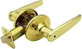 Privacy Door Lock, Polished Brass Straight Lever