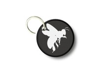 Keychain Round Printed Double-Sided Bee