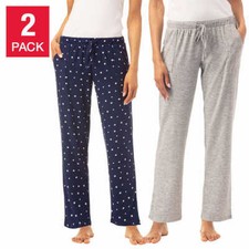 NEW Women's Lucky Brand 2 Pack LARGE Blue Gray Lounge Sleep Pants