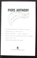 Ghost by Piers Anthony Advance Reader's Copy, Uncorrected Proofs PBk.