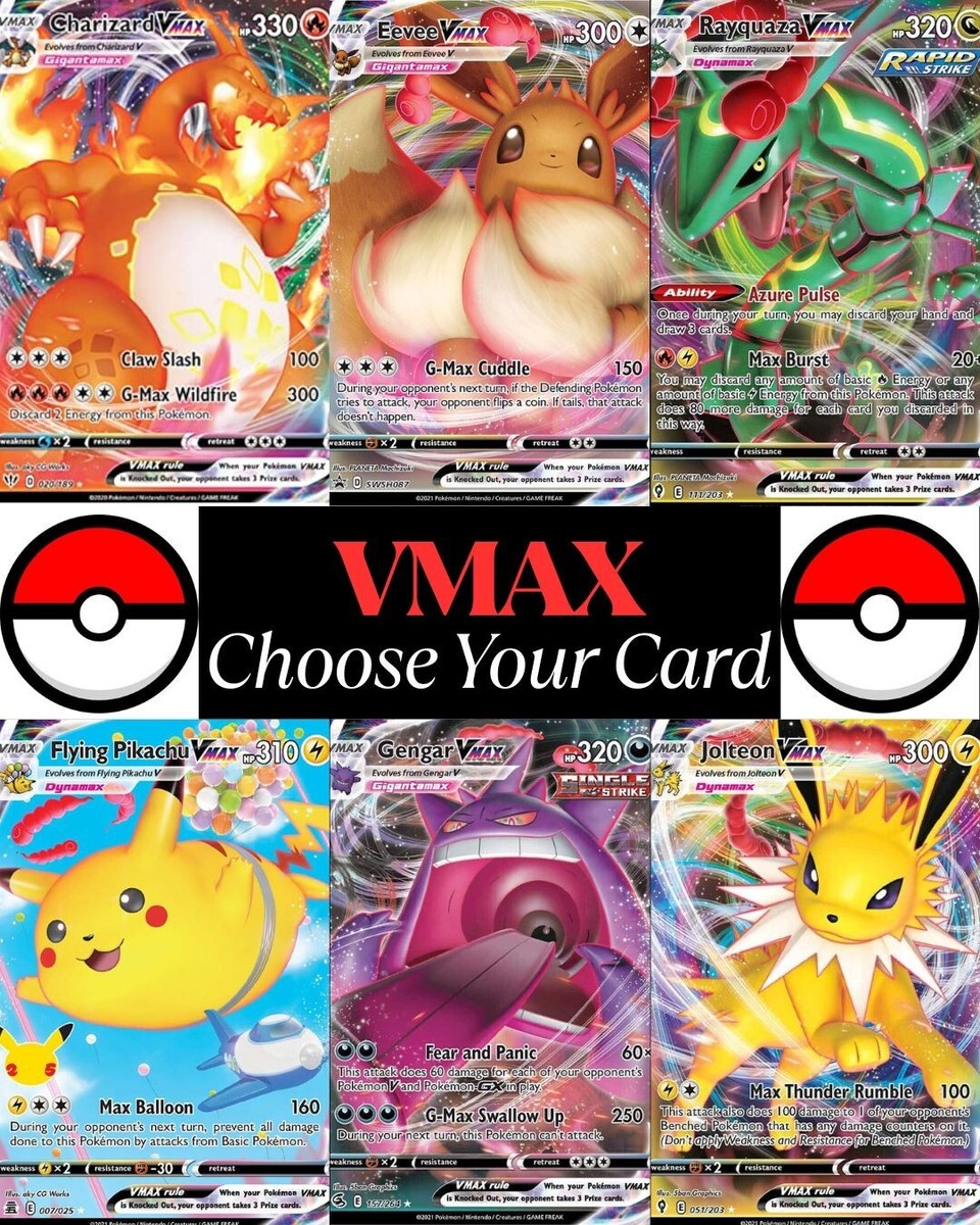 Pokemon VMAX Cards: Choose Your Card! Ultra Rare English NM - Free