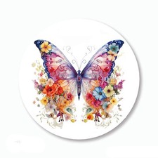 PRETTY WILDFLOWERS BUTTERFLY PARTY FAVORS SCRAPBOOK STICKERS ENVELOPE SEALS