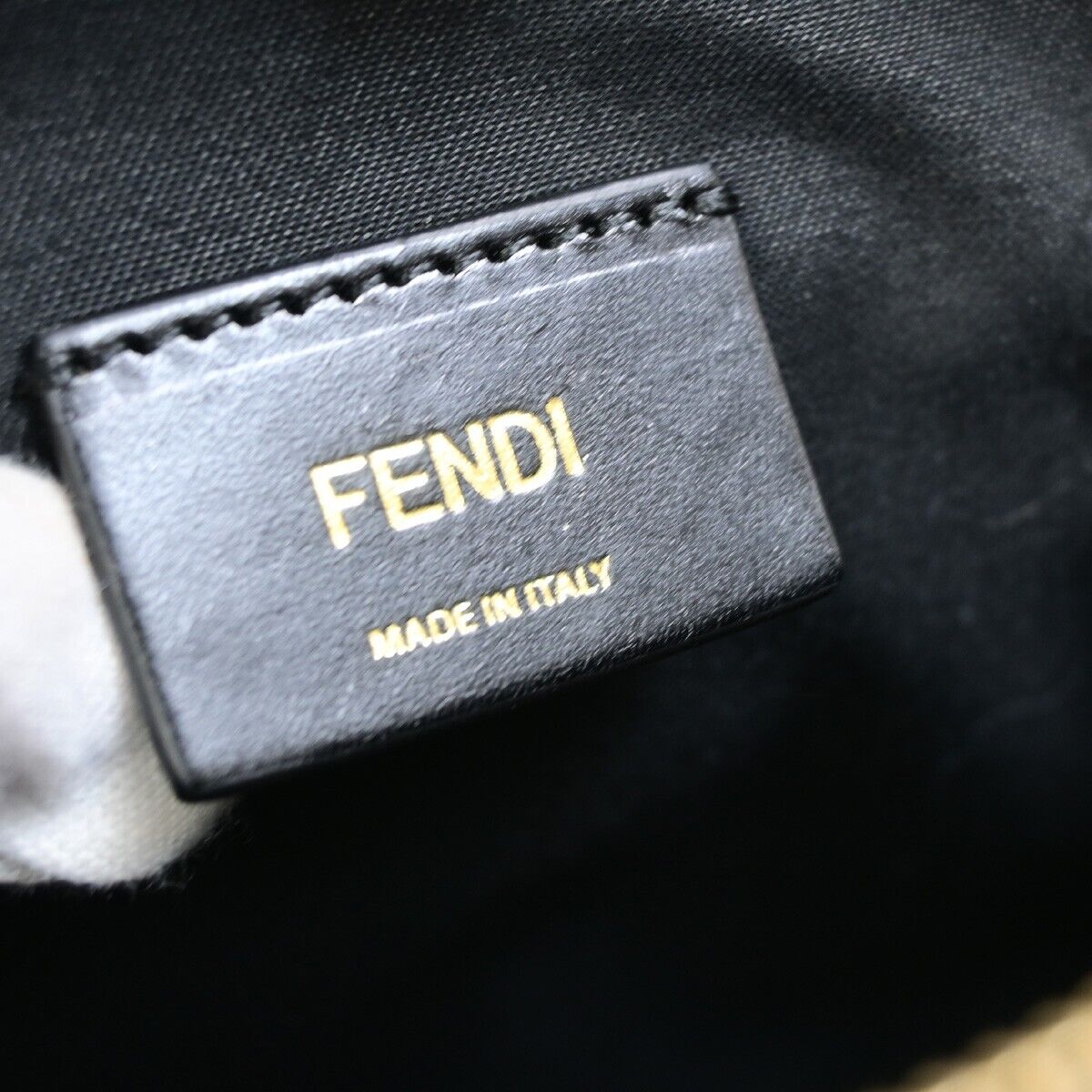 FENDI Logo Monster BAG BUGS Shoulder Bag Leather Black GHW FENDI Logo Monster BAG BUGS Shoulder Bag Leather Black GHW