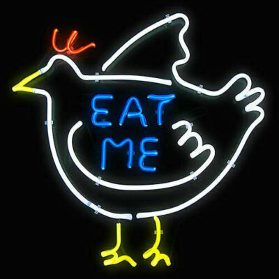 Fried Chicken Eat Me Open 20''x16'' Neon Light Sign Lamp Bar Wall Decor Windows