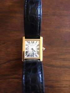 cartier tank watch yellow gold