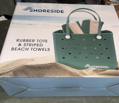 Shoreside Rubber tote striped beach The New New In  Bx