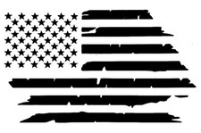 Really Great Stencils, Flag Distressed 1, 4x6", USA, Reusable, Stars Stripes, US