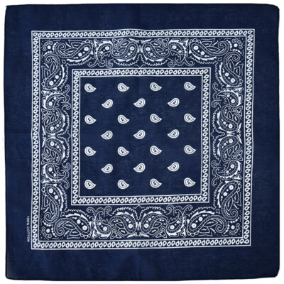 Bandana 100 Cotton Paisley Print Double-Sided Scarf Head Neck Face Mask 22''X22''
