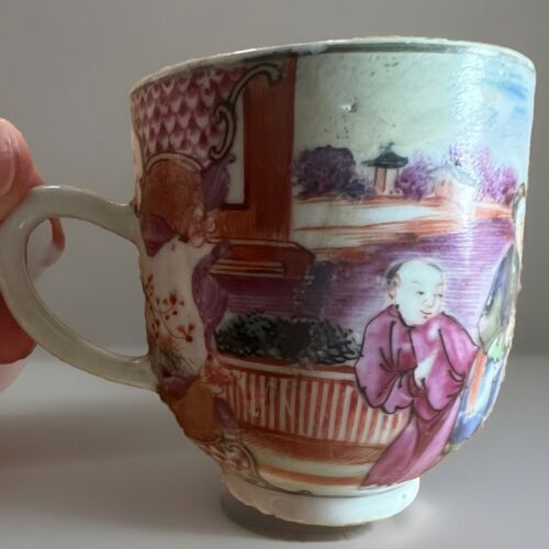 Antico set mandarino cinese, 2 ciotole da tè, 1 piattino e 1 tazza da caffè, XVIII secolo - Foto 6 di 24