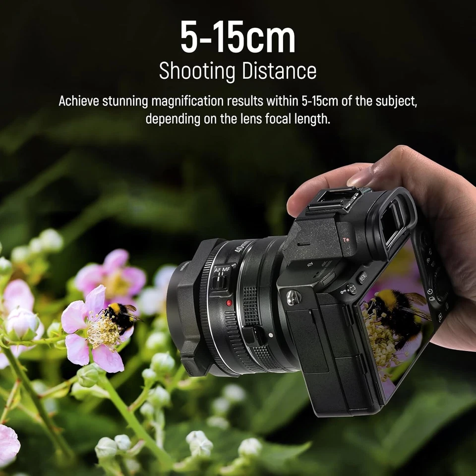 NEEWER 43mm HD Macro Lens with 37-52mm Snap On Lens Mount Adapter for Telephoto - Image 2 of 4