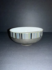 DENBY England JET STRIPE CEREAL SOUP  BOWL 6"