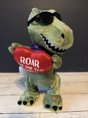 Gemmy T-Rex Dinosaur Booty Shake Twerk Roar The One I Want Valentine Animated