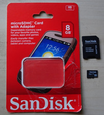 SanDisk 8GB micro SDHC card w/adapter