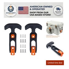 2 Count Black  Orange Cooler Latch Replacements - Non-Corrosive  Durable