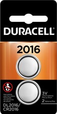 Duracell CR2016 Battery 3V Lithium Coin Cell CR2016 Batteries 2 Count 