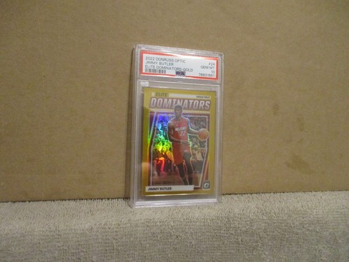 2022-23 OPTIC JIMMY BUTLER #24 ELITE DOMINATORS GOLD PRIZM 8/10 PSA 10 GEM MINT!
