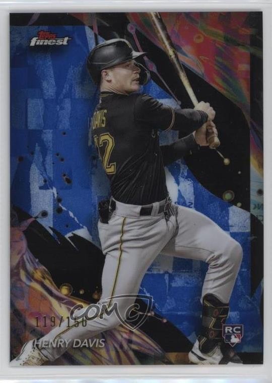 2024 Topps Finest Uncommon Blue Refractor 119/150 Henry Davis #163 Rookie RC 0l1