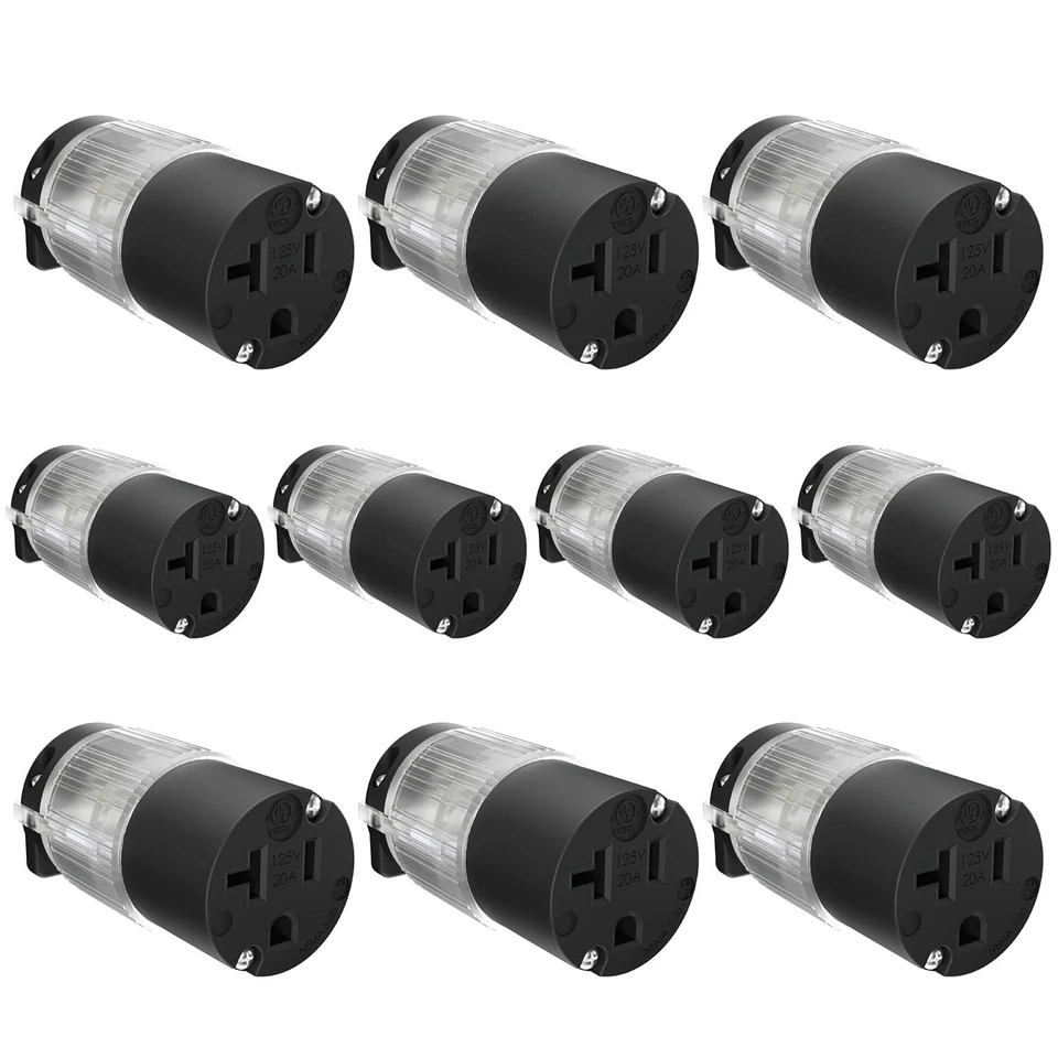 Waterproof 20A 125V Straight Blade Replacement Plug - Image 3 of 4