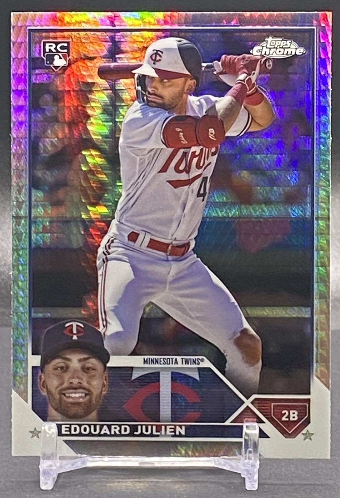2023 Topps Chrome Update #USC79 Edouard Julien Twins Prism Refractor Rookie