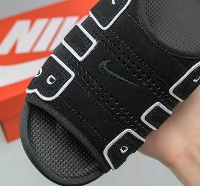 Nike Air More Uptempo Men's Slide Sandals white Black White Logo