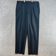 NWT Tommy Hilfiger Men's Dress Pants Size 33 X 30 Black Pleated Relaxed