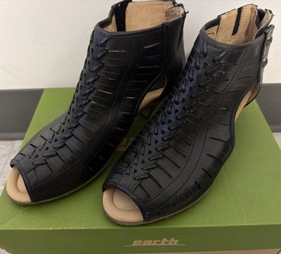 Earth Brands Vicki Black Soft Leather Shoes Women s Size 7 - 602267WLEA - NIB