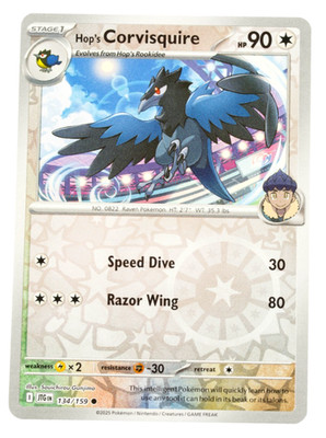 Hop s Corvisquire Pokemon Journey Together 134/159 Reverse Holo NM