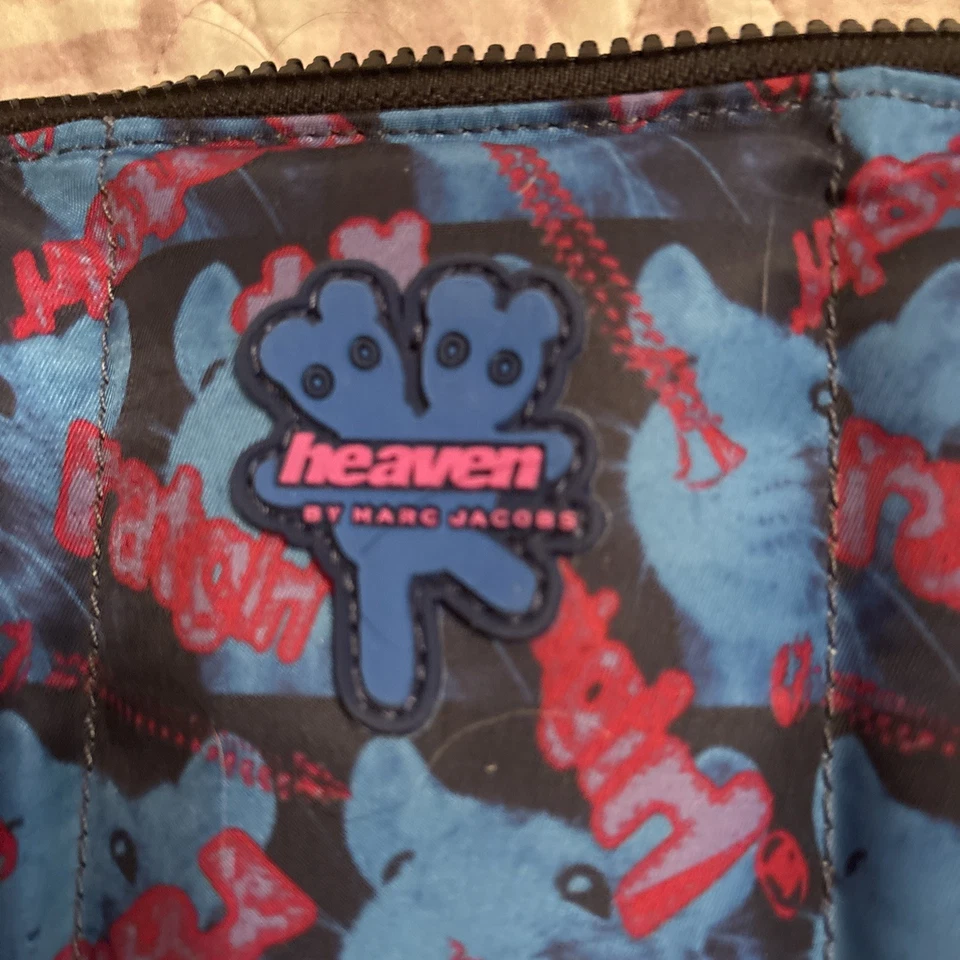 Bolso de hombro de nailon Heaven by Marc Jacobs nuevo con etiquetas/estampado azul/negro/rosa Foto 3 de 4