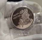 Garfield 1 oz .999 Silver Round Happy Easter in Plastic.