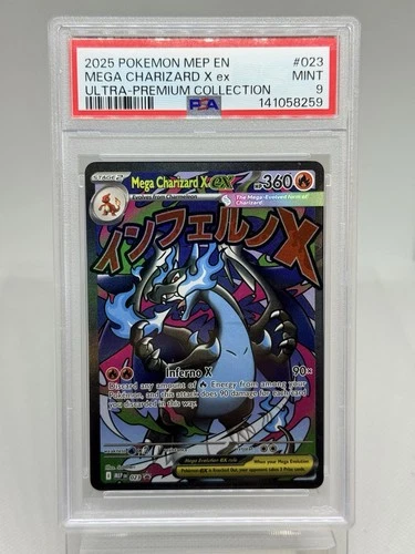 Pokemon Mega Charizard X ex Phantasmal Flames Ultra-Premium Promo #023 PSA 9