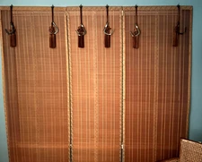 Set of 3 Vintage Japanese SUDARE Bamboo Blinds (Reed Shades) from Tokyo