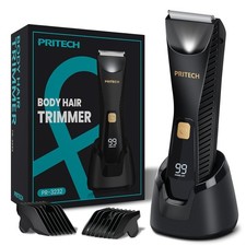 Waterproof Ceramic Pubic Hair Trimmer for Men Body Hair Grooming Trimmer