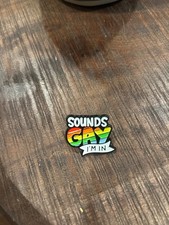 NEW Rainbow PRIDE Sounds Gay I'm In Metal Pin Badge