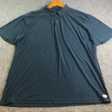 Vuori Strato Tech Polo Shirt Mens Blue Large Short Sleeve Performance