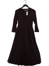 Mint Velvet A-Line Midi Dress M in Brown