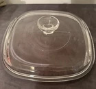 Vintage Pyrex A-9-C 8 Inch Square Replacement Glass Lid (Made in the USA)