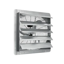 24" Wall Mounted Shutter Exhaust Fan, 3500 CFM Aluminum Blades, 1500 RPM High