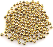 100-Pack 6mm 304 Stainless Steel Smooth Round Spacer Beads Seamless Loose Bea...