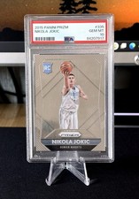2015-16 Panini Prizm Nikola Jokic #335 PSA 10 GEM MINT ROOKIE CARD NUGGETS. rookie card picture