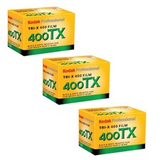 Kodak Tri-X 400TX Black White Film ISO 400, 35mm, 24 Exposures - 3-Pack